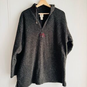 Victoria's Secret Country black Half-Zip Sweatshirt pullover fleece half zip top